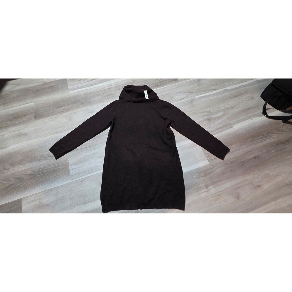 NWT MaxStudio Dark Red Sweater Dress Cowl Neck Long Sleeve Knee Length Size L